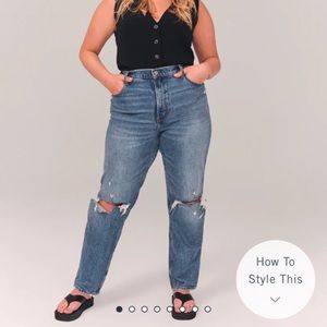Abercrombie Curve Love 90’s Straight Ultra High Rise Jeans